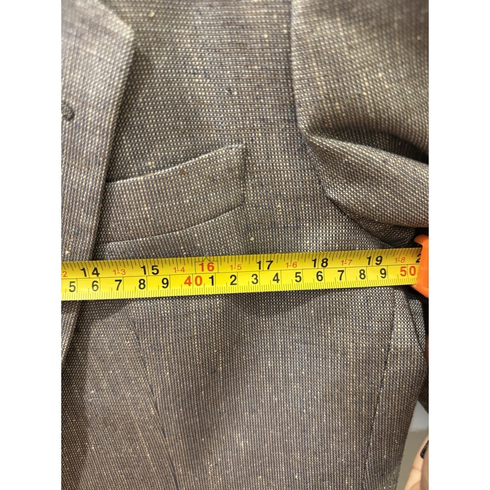 Christian Dior Monsieur Silk‎ Blazer Men's Gray Sport Coat Vintage 100% Silk - Picture 9 of 11